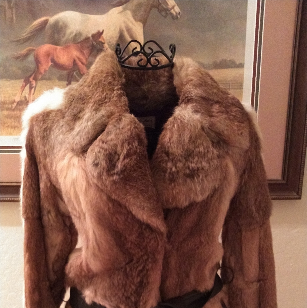 Vintage, New with Tags 60s/70s Rabbit Long Coat Sm